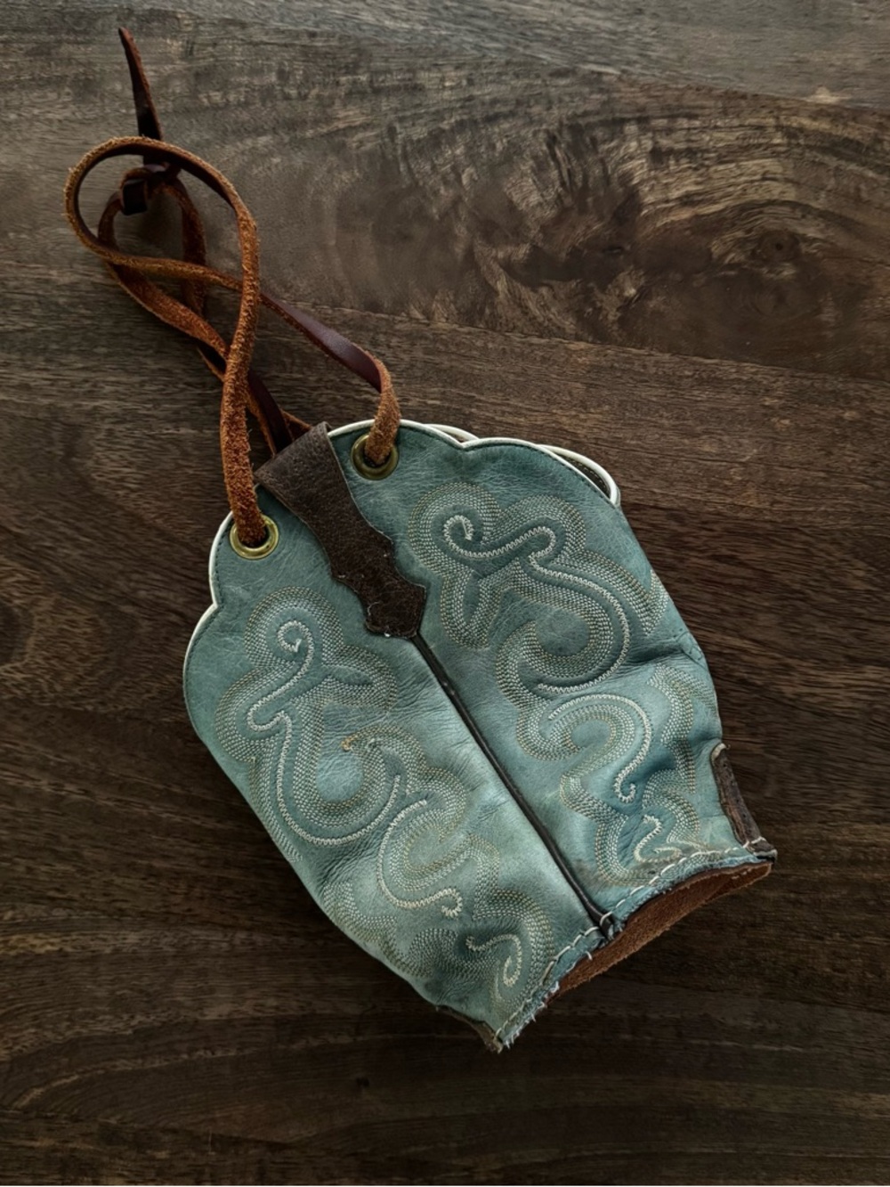Vintage repurposed boot made into a purse